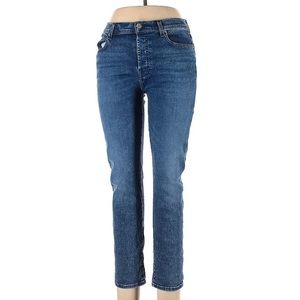 7 For All Mankind High Rise Waist Skinny Jeans 28 Button Fly